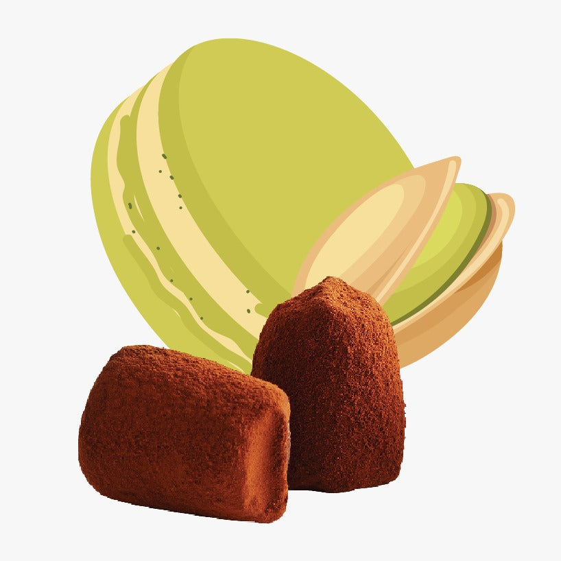 Pistachio Macaron chocolate truffles - bulk-0