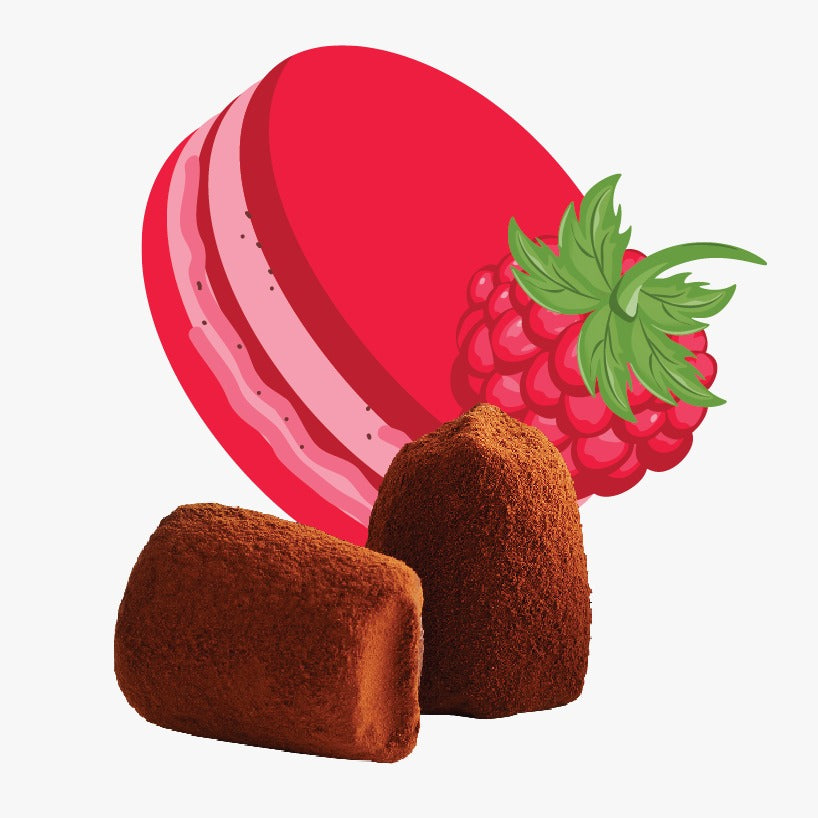 Raspberry Macaron chocolate truffles - bulk-0